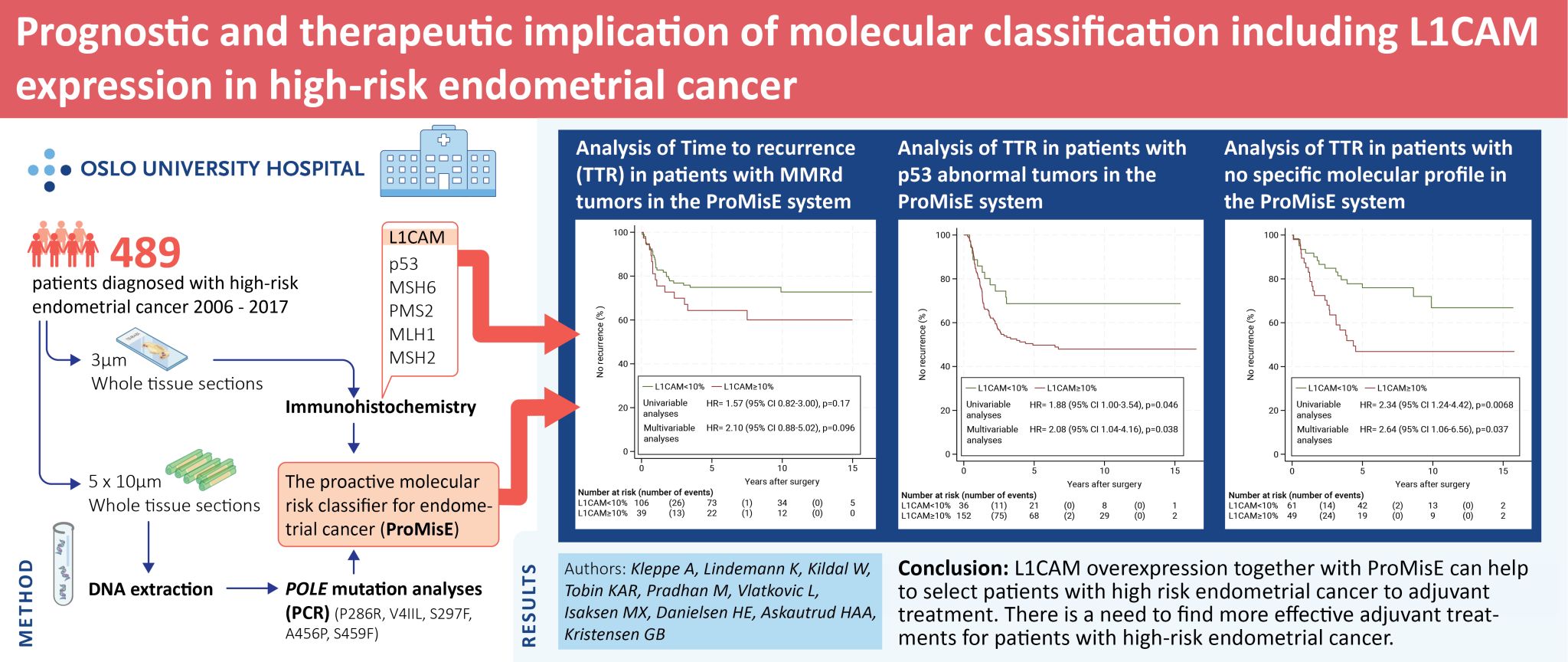 Illustration from the article Prognostic and therapeutic implication of molecular classification including L1CAM expression in high-risk endometrial cancer